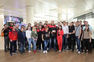 Нижегородских чемпионов встретили в аэропорту. ВИДЕО